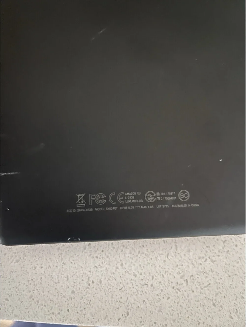 Amazon Fire HD 8 7th Gen 16GB WiFi 8” Tablet Black – Works – Factory Reset